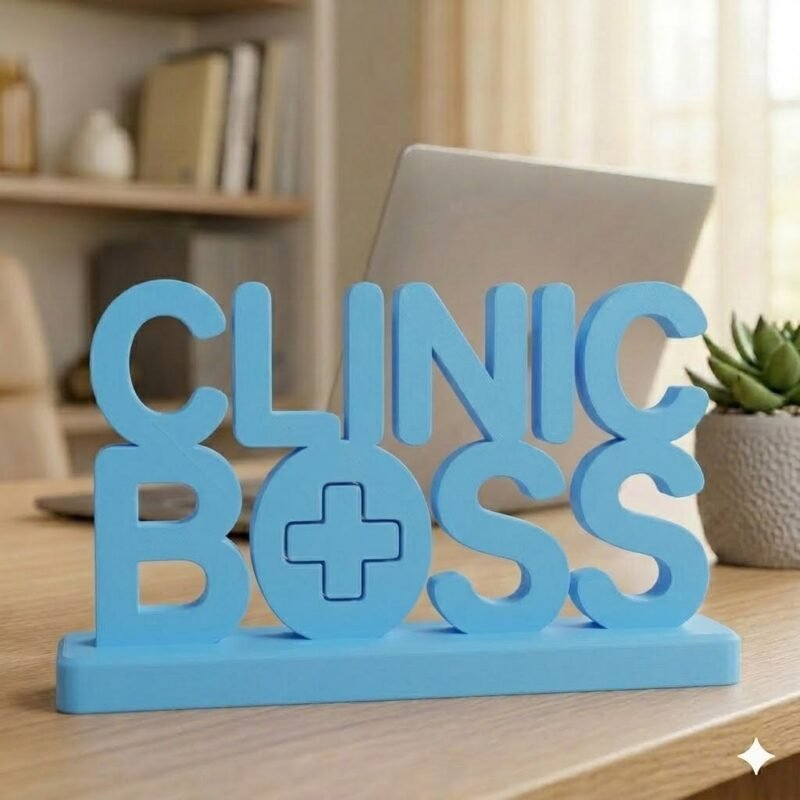 Clinic Boss 3D Printed Desk Name Plate for Doctors & Clinics | Medical Office Decor Gift - Image 6