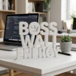 Boss Wali Energy 3D Printed Desk Sign | Office Motivational Decor Gift - Image 8