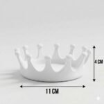 Premium Crown Ring Jewelry Tray | Matte 3D Printed Organizer for Rings, Earrings & Chains | Royal Design Space Saving Holder for Dressing Table, Home Decor & Gift (White Color) - Image 4
