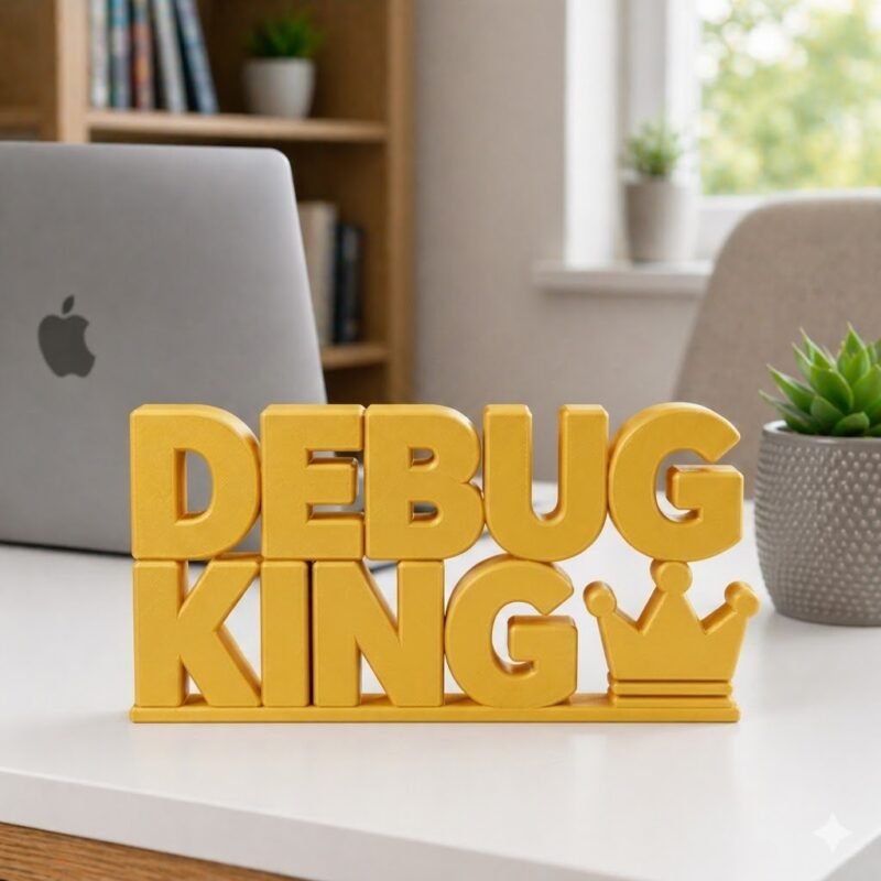 Debug King 3D Printed Desk Sign for Developer Desk Decor - Image 2