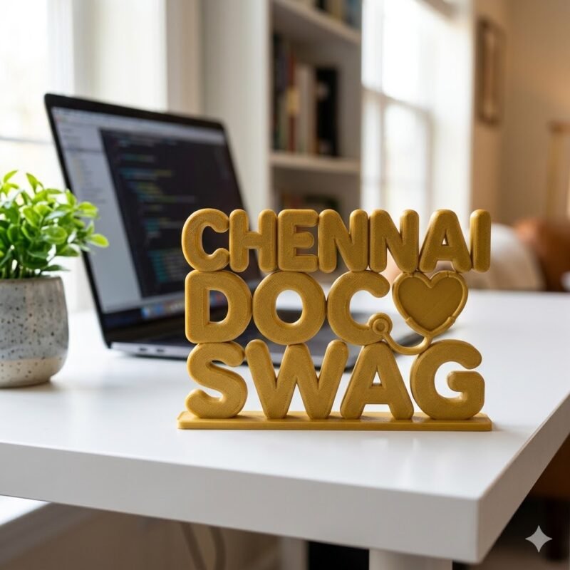 Chennai Doctor Name Plate 3D Printed | Clinic Desk Name Stand | Personalized Medical Gift - Image 9