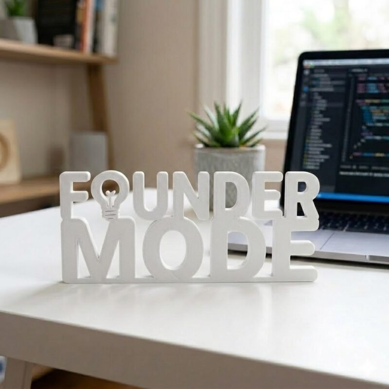 Founder Mode 3D Printed Desk Sign for Entrepreneurs & Startup Offices - Image 5