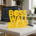 Boss Wali Energy 3D Printed Desk Sign | Office Motivational Decor Gift - Image 2