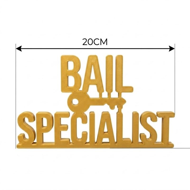 Bail Specialist 3D Printed Desk Sign for Lawyer Office Desk Decor - Image 8