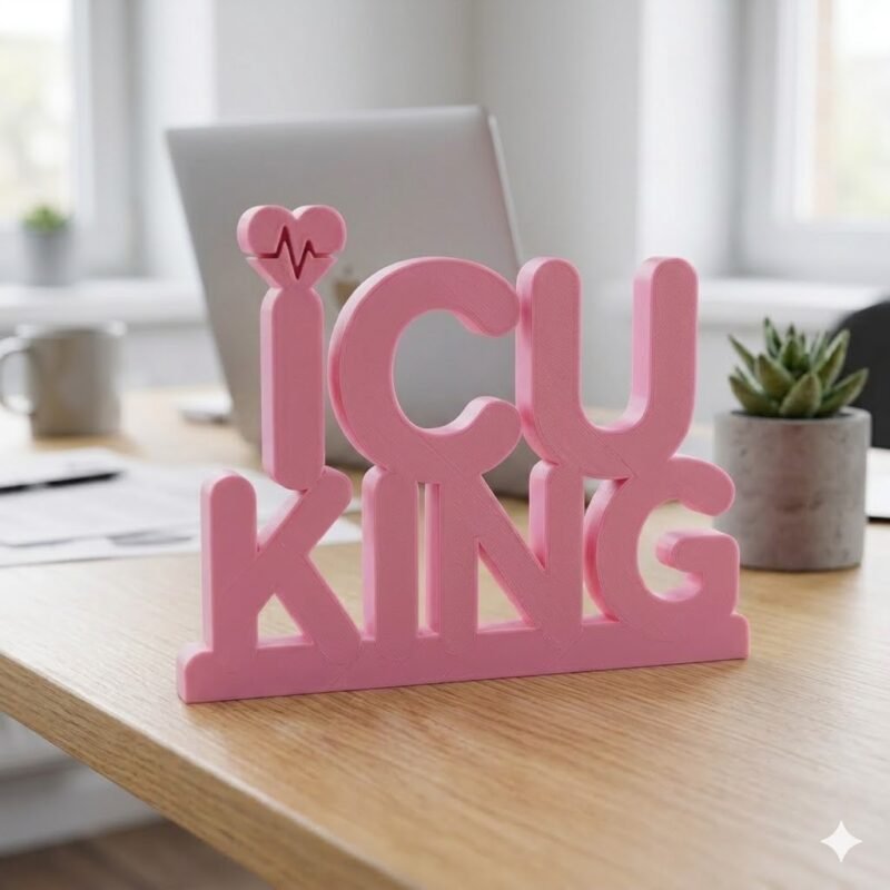 ICU King 3D Printed Doctor Name Plate for Desk | Hospital & Clinic Decor Gift - Image 7