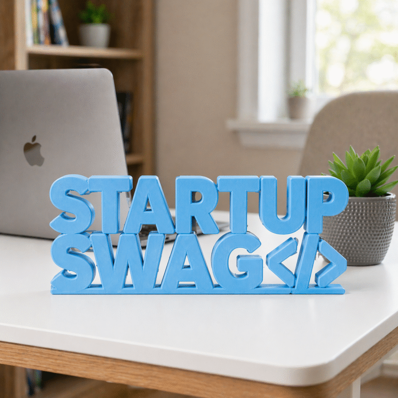 Startup Swag 3D Printed Desk Sign for Office Desk Decor - Image 4