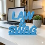 Law & Swag 3D Printed Desk Sign for Lawyer Office Decor - Image 6