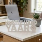 Hustle Hard Yaar 3D Printed Desk Sign | Motivational Office Decor Gift - Image 8