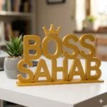 Boss Sahab 3D Printed Desk Sign for Office Desk & Boss Cabin Decor