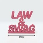 Law & Swag 3D Printed Desk Sign for Lawyer Office Decor - Image 2