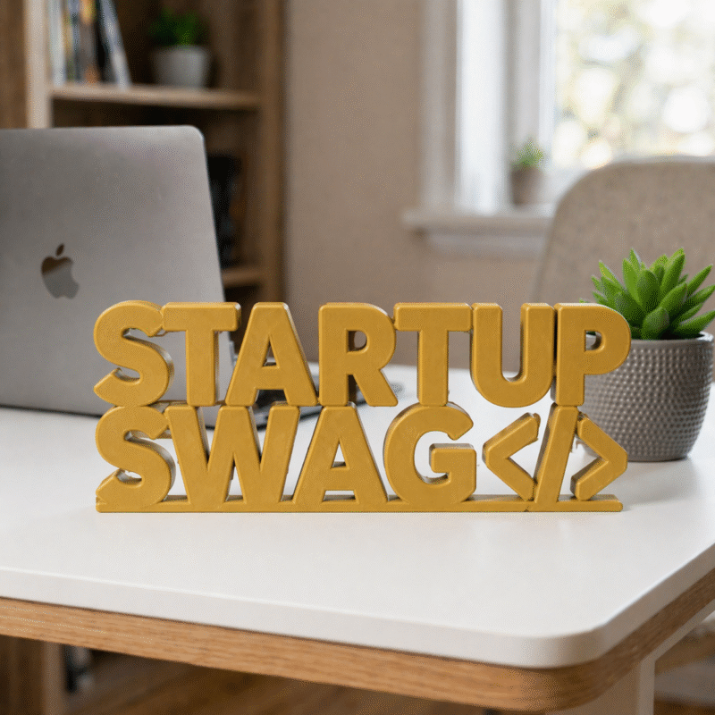 Startup Swag 3D Printed Desk Sign for Office Desk Decor - Image 9