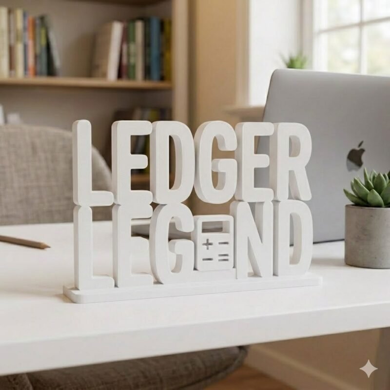 Ledger Legend 3D Printed Desk Name Plate for Accountants & Finance Office Decor - Image 8