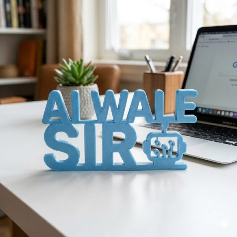 AI Wale Sir 3D Printed Desk Sign for Office, Teacher, AI Workspace Decor - Image 3