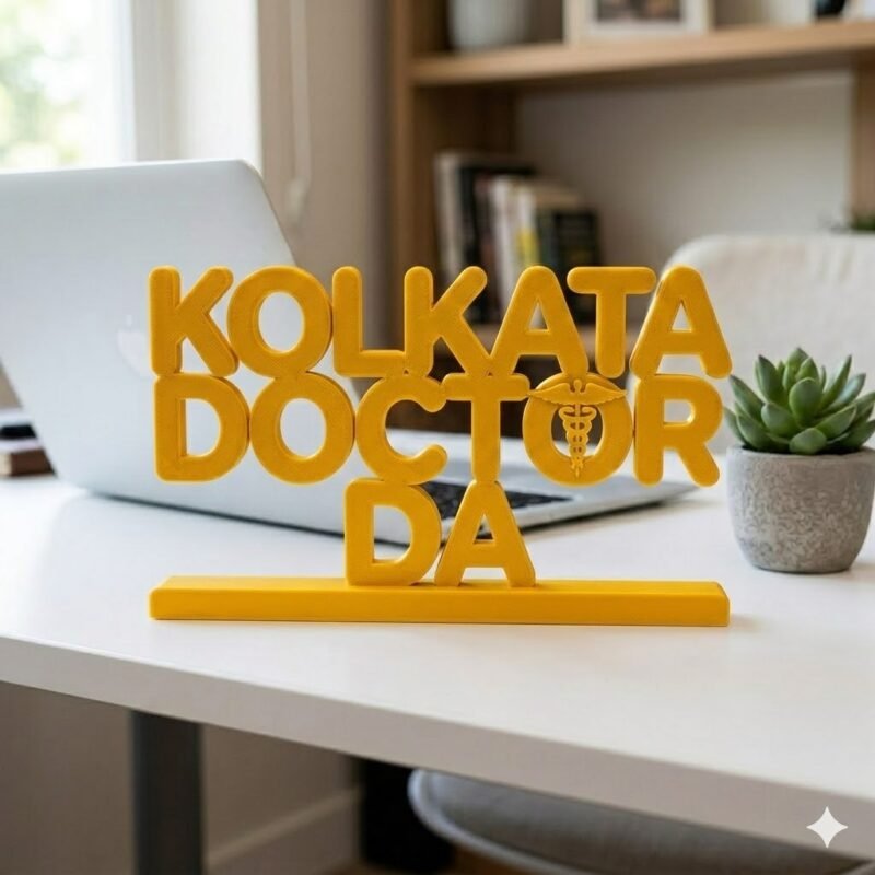 Kolkata Doctor Da 3D Printed Name Stand for Doctor Desk | Personalized Medical Gift India - Image 3