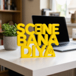 3D Printed Scene Bana Diya Desk Sign | Office Motivation Decor Gift - Image 2