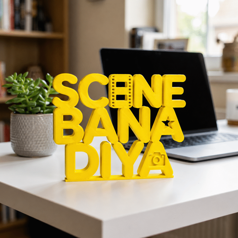 3D Printed Scene Bana Diya Desk Sign | Office Motivation Decor Gift - Image 2