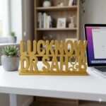 Lucknow Dr Sahab 3D Printed Doctor Name Plate | Personalized Desk Sign for Clinic & Hospital