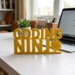 Coding Ninja 3D Printed Desk Sign for Developers, IT Office Decor, Programmer Gift - Image 7