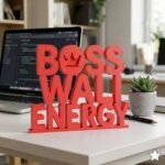 Boss Wali Energy 3D Printed Desk Sign | Office Motivational Decor Gift - Image 3
