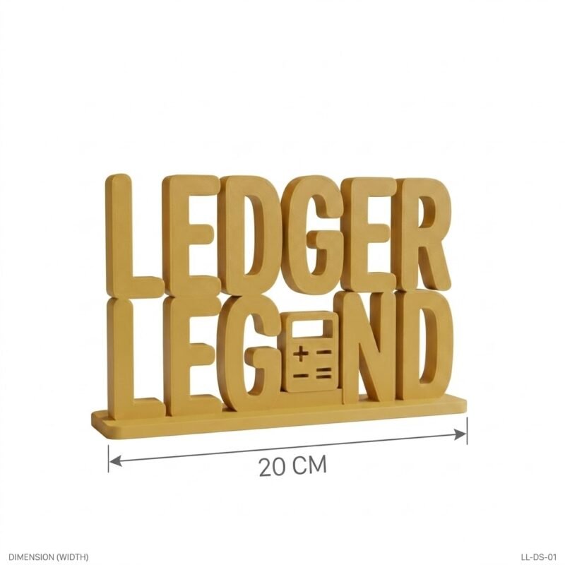 Ledger Legend 3D Printed Desk Name Plate for Accountants & Finance Office Decor - Image 4