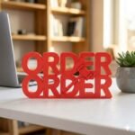 Order Order 3D Printed Desk Sign for Lawyer Office | Legal Decor Gift | Advocate Table Display - Image 5