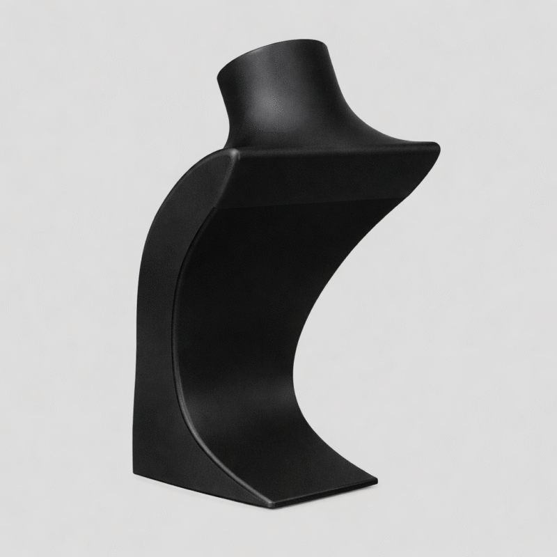 Jewellery Stand Acrylic Necklace Display (Black) | Jewelry Holder for Chains, Pendant, Earrings | Mannequin Bust Stand for Shop, Showroom, Photography & Home(Black Color) - Image 3