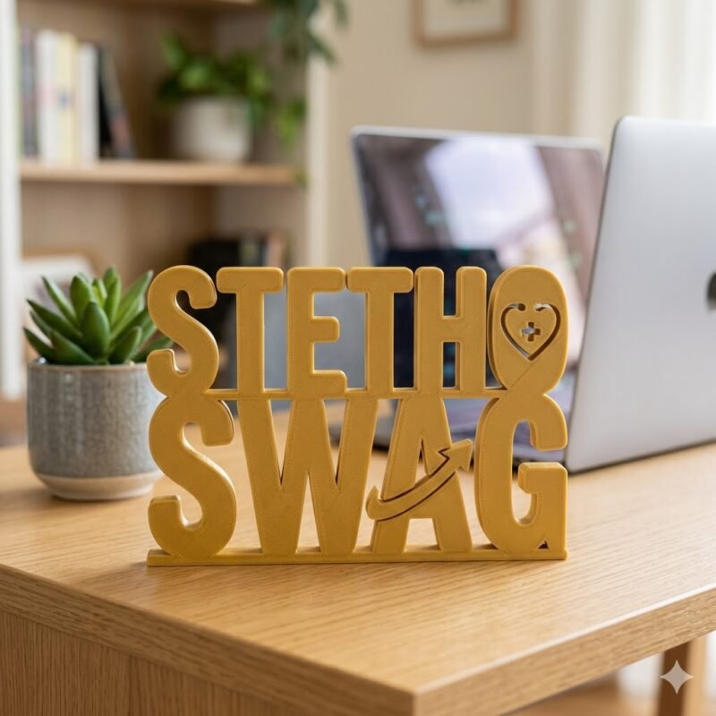 Stetho Swag 3D Printed Medical Desk Name Plate for Doctors Clinics Office Decor Gift - Image 2