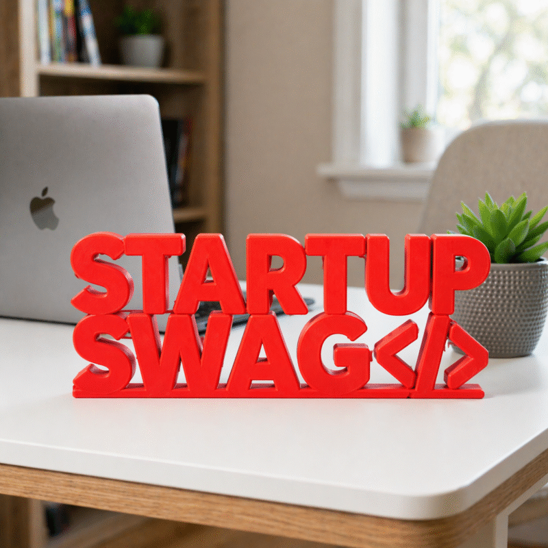 Startup Swag 3D Printed Desk Sign for Office Desk Decor - Image 6