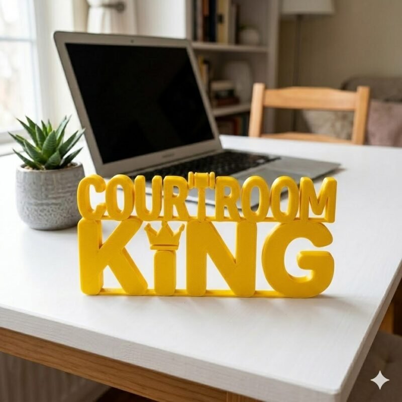 Courtroom King 3D Printed Desk Sign for Lawyers | Legal Office Decor Gift - Image 9