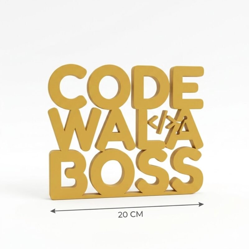 Code Wala Boss 3D Printed Desk Sign for Developer Desk Decor - Image 2