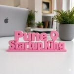 Pune Startup King 3D Printed Desk Sign | Office Decor for Startups & Entrepreneurs - Image 3