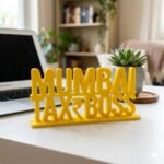 Mumbai Tax Boss 3D Printed Desk Name Plate for CA Office, Tax Consultant Gift, Professional Desk Decor India - Image 5