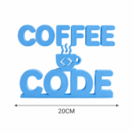 Coffee & Code Desk Sign 3D Printed for Developers Office Decor Gift - Image 8