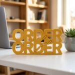 Order Order 3D Printed Desk Sign for Lawyer Office | Legal Decor Gift | Advocate Table Display