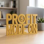 Profit Mode On 3D Printed Desk Sign | Office Decor for Entrepreneurs & Traders