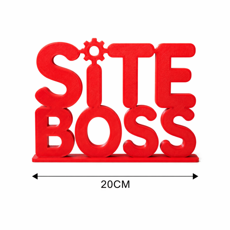 Site Boss 3D Printed Desk Sign for Engineers & Construction Office Decor - Image 8