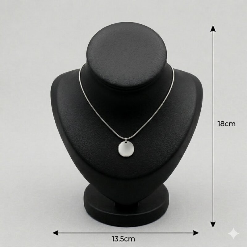 Premium Black Necklace Jewellery Stand with Round Base | 3D Printed Display Bust Holder | Durable Lightweight Plastic Organizer | Space Saving Jewelry Display for Home, Shop & Exhibition(Black Color) - Image 6