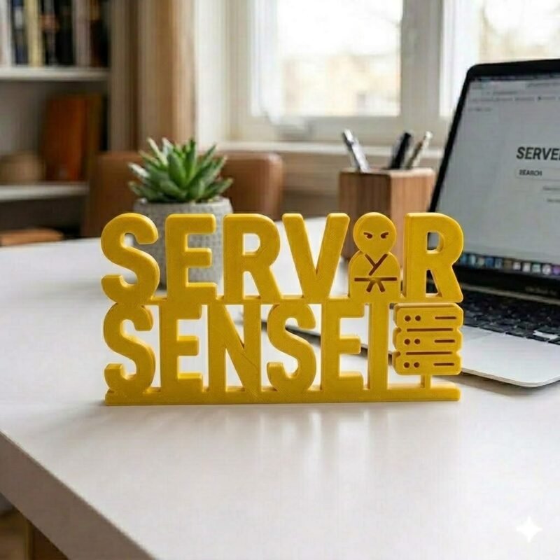 Server Sensei 3D Printed Desk Sign for IT Professionals | Developer Gift - Image 7
