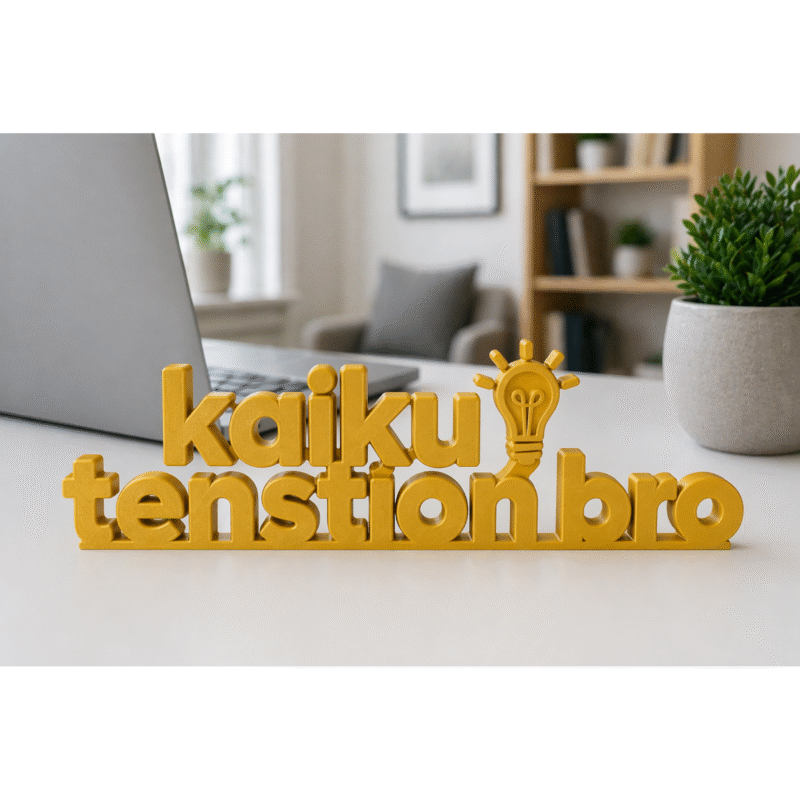 kaiku tension bro 3d printed desk sign - Image 3