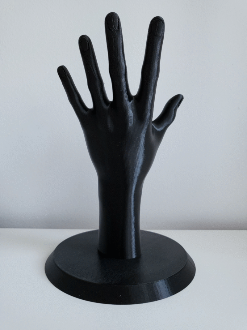 Black Mannequin Hand Display Stand for Jewelry, Female Hand Ring Holder, Bracelet Necklace Display Stand, 3D Printed Hand Form Jewelry Organizer for Shop Counter Dressing Table(Black Color) - Image 4