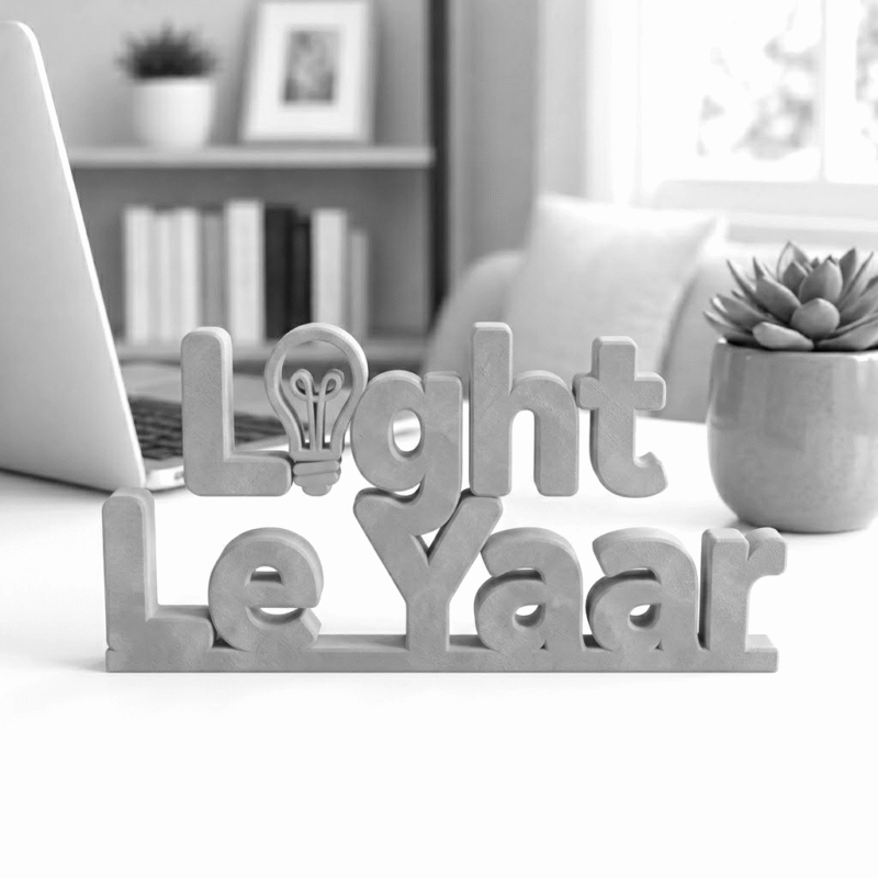 light le yaar 3d printed desk sign - Image 5