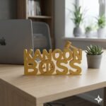 Kanoon Boss 3D Printed Nameplate for Lawyers | Advocate Desk Decor Gift