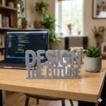 Design The Future 3D Printed Desk Sign for Office & Workspace Decor - Image 2
