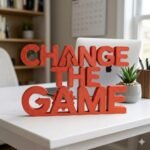 Change The Game 3D Printed Desk Sign for Office Desk Decor & Corporate Gifts - Image 8