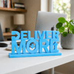 Deliver More 3D Printed Desk Sign for Office & Workspace Decor - Image 6