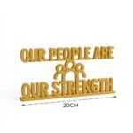 Our People Are Our Strength 3D Printed Office Desk Sign | Corporate Employee Appreciation Gift - Image 3