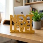Next Level 3D Printed Motivational Desk Sign for Office & Corporate Gifts