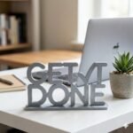 Get It Done 3D Printed Desk Sign | Motivational Office Decor - Image 3