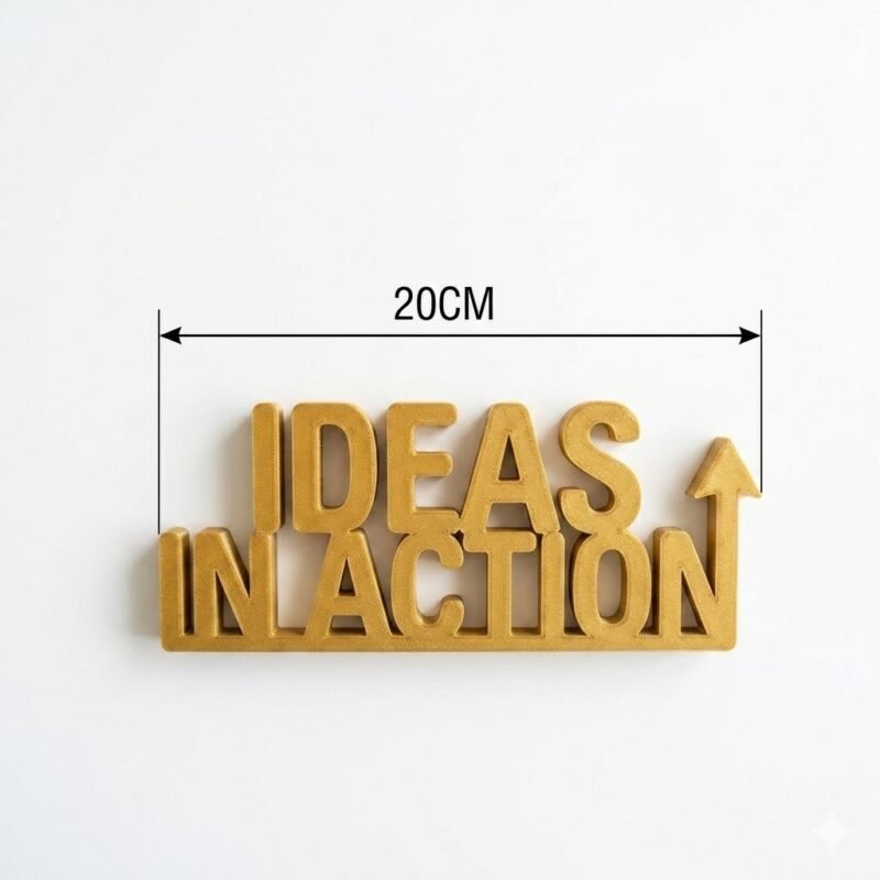 Ideas In Action 3D Printed Desk Sign for Office & Corporate Workspace Decor - Image 5
