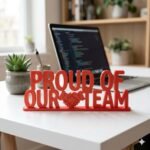 Proud Of Our Team 3D Printed Award Sign | Employee Appreciation Office Gift - Image 5